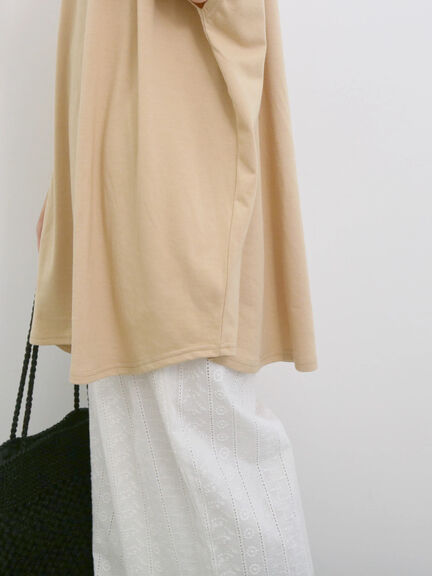 ◎【接触冷感】ロゴプリントチュニック（オフホワイト/ブラック/ベージュ）｜Samansa Mos2 blue（サマンサモスモス ブルー）通販