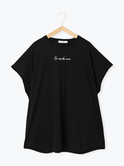 ◎【接触冷感】ロゴプリントチュニック（オフホワイト/ブラック/ベージュ）｜Samansa Mos2 blue（サマンサモスモス ブルー）通販