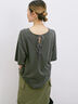 ◎【接触冷感】バックリボンTシャツ（オフホワイト/チャコールグレー/サックスブルー）｜Samansa Mos2 blue（サマンサモスモス ブルー）通販