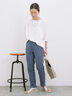 ◎【接触冷感】バックリボンTシャツ（オフホワイト/チャコールグレー/サックスブルー）｜Samansa Mos2 blue（サマンサモスモス ブルー）通販