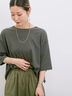 ◎【接触冷感】バックリボンTシャツ（オフホワイト/チャコールグレー/サックスブルー）｜Samansa Mos2 blue（サマンサモスモス ブルー）通販