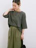 ◎【接触冷感】バックリボンTシャツ（オフホワイト/チャコールグレー/サックスブルー）｜Samansa Mos2 blue（サマンサモスモス ブルー）通販