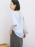 ◎【接触冷感】バックリボンTシャツ（オフホワイト/チャコールグレー/サックスブルー）｜Samansa Mos2 blue（サマンサモスモス ブルー）通販