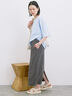 ◎【接触冷感】バックリボンTシャツ（オフホワイト/チャコールグレー/サックスブルー）｜Samansa Mos2 blue（サマンサモスモス ブルー）通販