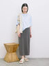 ◎【接触冷感】バックリボンTシャツ（オフホワイト/チャコールグレー/サックスブルー）｜Samansa Mos2 blue（サマンサモスモス ブルー）通販