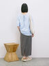 ◎【接触冷感】バックリボンTシャツ（オフホワイト/チャコールグレー/サックスブルー）｜Samansa Mos2 blue（サマンサモスモス ブルー）通販