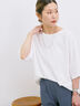◎【接触冷感】バックリボンTシャツ（オフホワイト/チャコールグレー/サックスブルー）｜Samansa Mos2 blue（サマンサモスモス ブルー）通販