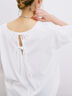 ◎【接触冷感】バックリボンTシャツ（オフホワイト/チャコールグレー/サックスブルー）｜Samansa Mos2 blue（サマンサモスモス ブルー）通販