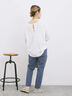 ◎【接触冷感】バックリボンTシャツ（オフホワイト/チャコールグレー/サックスブルー）｜Samansa Mos2 blue（サマンサモスモス ブルー）通販