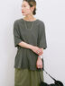 ◎【接触冷感】バックリボンTシャツ（オフホワイト/チャコールグレー/サックスブルー）｜Samansa Mos2 blue（サマンサモスモス ブルー）通販