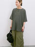 ◎【接触冷感】バックリボンTシャツ（オフホワイト/チャコールグレー/サックスブルー）｜Samansa Mos2 blue（サマンサモスモス ブルー）通販