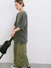 ◎【接触冷感】バックリボンTシャツ（オフホワイト/チャコールグレー/サックスブルー）｜Samansa Mos2 blue（サマンサモスモス ブルー）通販