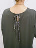 ◎【接触冷感】バックリボンTシャツ（オフホワイト/チャコールグレー/サックスブルー）｜Samansa Mos2 blue（サマンサモスモス ブルー）通販