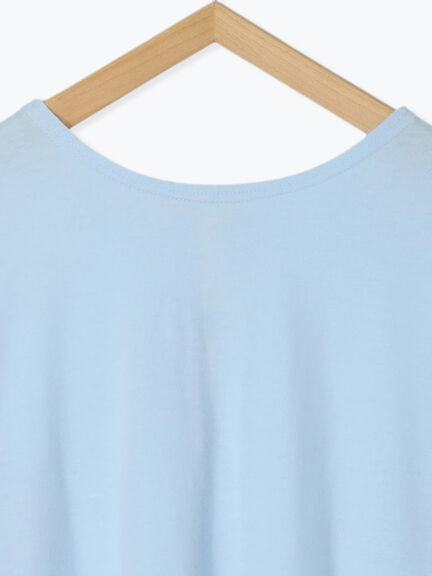 ◎【接触冷感】バックリボンTシャツ（オフホワイト/チャコールグレー/サックスブルー）｜Samansa Mos2 blue（サマンサモスモス ブルー）通販