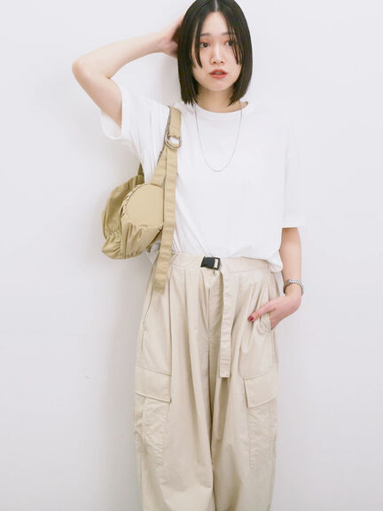 ◎【接触冷感】ビッグTシャツ（オフホワイト/チャコールグレー/ＴＯＰグレー）｜Samansa Mos2 blue（サマンサモスモス ブルー）通販