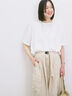 ◎【接触冷感】ビッグTシャツ（オフホワイト/チャコールグレー/ＴＯＰグレー）｜Samansa Mos2 blue（サマンサモスモス ブルー）通販