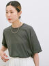 ◎【接触冷感】ビッグTシャツ（オフホワイト/チャコールグレー/ＴＯＰグレー）｜Samansa Mos2 blue（サマンサモスモス ブルー）通販