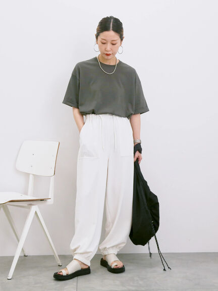 ◎【接触冷感】ビッグTシャツ（オフホワイト/チャコールグレー/ＴＯＰグレー）｜Samansa Mos2 blue（サマンサモスモス ブルー）通販
