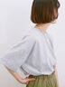 ◎【接触冷感】ビッグTシャツ（オフホワイト/チャコールグレー/ＴＯＰグレー）｜Samansa Mos2 blue（サマンサモスモス ブルー）通販