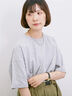 ◎【接触冷感】ビッグTシャツ（オフホワイト/チャコールグレー/ＴＯＰグレー）｜Samansa Mos2 blue（サマンサモスモス ブルー）通販