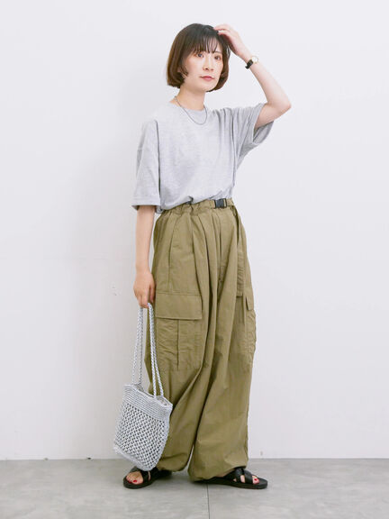 ◎【接触冷感】ビッグTシャツ（オフホワイト/チャコールグレー/ＴＯＰグレー）｜Samansa Mos2 blue（サマンサモスモス ブルー）通販