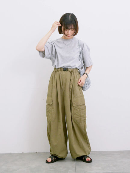 ◎【接触冷感】ビッグTシャツ（オフホワイト/チャコールグレー/ＴＯＰグレー）｜Samansa Mos2 blue（サマンサモスモス ブルー）通販
