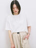 ◎【接触冷感】ビッグTシャツ（オフホワイト/チャコールグレー/ＴＯＰグレー）｜Samansa Mos2 blue（サマンサモスモス ブルー）通販