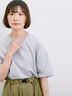 ◎【接触冷感】ビッグTシャツ（オフホワイト/チャコールグレー/ＴＯＰグレー）｜Samansa Mos2 blue（サマンサモスモス ブルー）通販