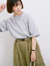 ◎【接触冷感】ビッグTシャツ（オフホワイト/チャコールグレー/ＴＯＰグレー）｜Samansa Mos2 blue（サマンサモスモス ブルー）通販