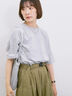 ◎【接触冷感】ビッグTシャツ（オフホワイト/チャコールグレー/ＴＯＰグレー）｜Samansa Mos2 blue（サマンサモスモス ブルー）通販