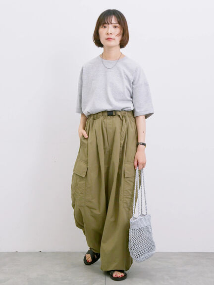 ◎【接触冷感】ビッグTシャツ（オフホワイト/チャコールグレー/ＴＯＰグレー）｜Samansa Mos2 blue（サマンサモスモス ブルー）通販