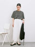 ◎【接触冷感】ビッグTシャツ（オフホワイト/チャコールグレー/ＴＯＰグレー）｜Samansa Mos2 blue（サマンサモスモス ブルー）通販