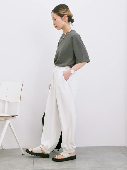 ◎【接触冷感】ビッグTシャツ（オフホワイト/チャコールグレー/ＴＯＰグレー）｜Samansa Mos2 blue（サマンサモスモス ブルー）通販