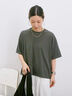◎【接触冷感】ビッグTシャツ（オフホワイト/チャコールグレー/ＴＯＰグレー）｜Samansa Mos2 blue（サマンサモスモス ブルー）通販
