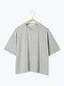 ◎【接触冷感】ビッグTシャツ（オフホワイト/チャコールグレー/ＴＯＰグレー）｜Samansa Mos2 blue（サマンサモスモス ブルー）通販