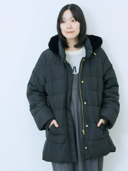 スタイルアップパデットコート（ブラック/ライトベージュ/カーキ）｜Samansa Mos2 blue（サマンサモスモス ブルー）通販