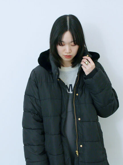 スタイルアップパデットコート（ブラック/ライトベージュ/カーキ）｜Samansa Mos2 blue（サマンサモスモス ブルー）通販