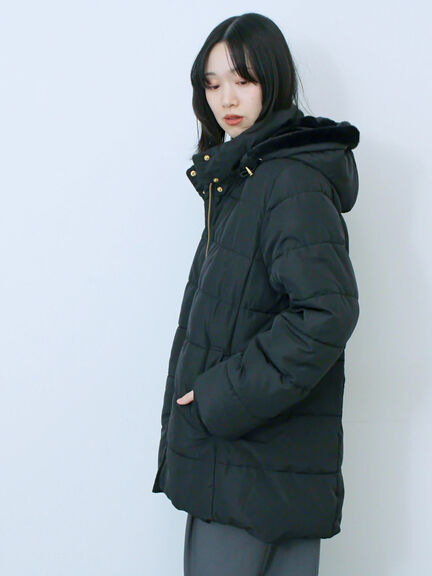 スタイルアップパデットコート（ブラック/ライトベージュ/カーキ）｜Samansa Mos2 blue（サマンサモスモス ブルー）通販