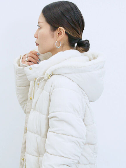 スタイルアップパデットコート（ブラック/ライトベージュ/カーキ）｜Samansa Mos2 blue（サマンサモスモス ブルー）通販