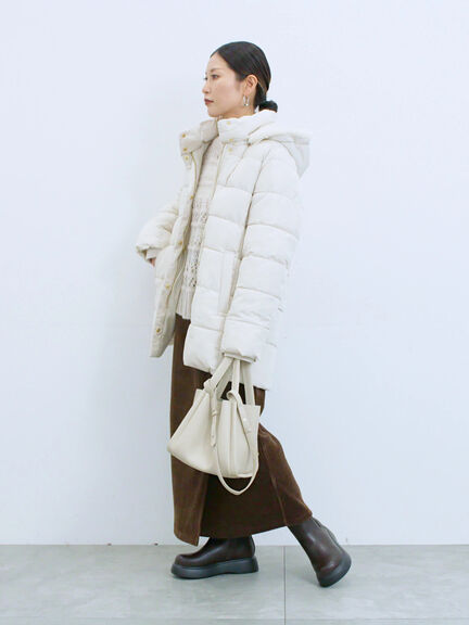 スタイルアップパデットコート（ブラック/ライトベージュ/カーキ）｜Samansa Mos2 blue（サマンサモスモス ブルー）通販