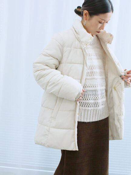 スタイルアップパデットコート（ブラック/ライトベージュ/カーキ）｜Samansa Mos2 blue（サマンサモスモス ブルー）通販