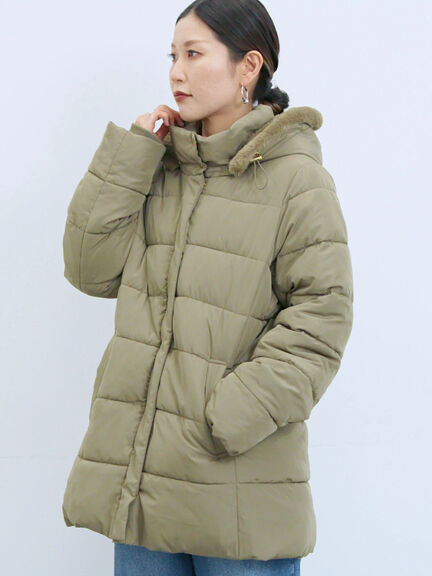 スタイルアップパデットコート（ブラック/ライトベージュ/カーキ）｜Samansa Mos2 blue（サマンサモスモス ブルー）通販