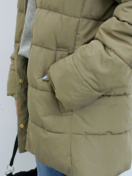 スタイルアップパデットコート（ブラック/ライトベージュ/カーキ）｜Samansa Mos2 blue（サマンサモスモス ブルー）通販