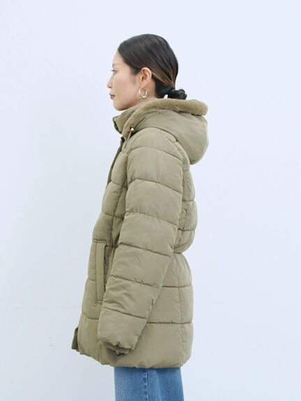 スタイルアップパデットコート（ブラック/ライトベージュ/カーキ）｜Samansa Mos2 blue（サマンサモスモス ブルー）通販