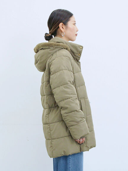 スタイルアップパデットコート（ブラック/ライトベージュ/カーキ）｜Samansa Mos2 blue（サマンサモスモス ブルー）通販