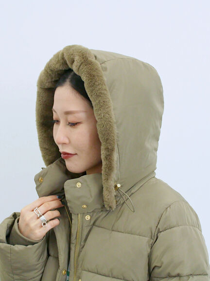 スタイルアップパデットコート（ブラック/ライトベージュ/カーキ）｜Samansa Mos2 blue（サマンサモスモス ブルー）通販