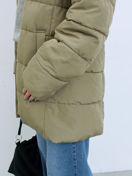 スタイルアップパデットコート（ブラック/ライトベージュ/カーキ）｜Samansa Mos2 blue（サマンサモスモス ブルー）通販