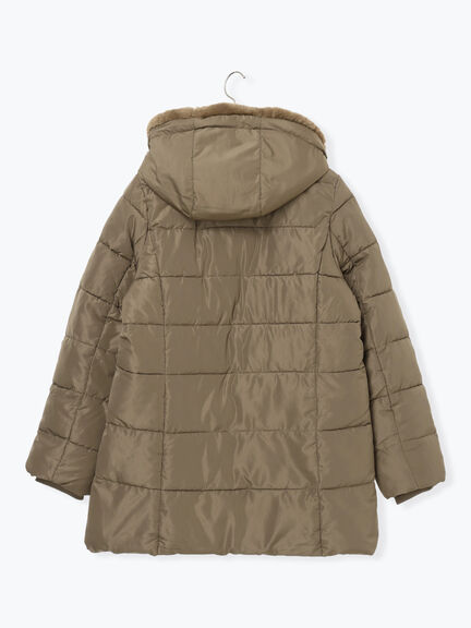 スタイルアップパデットコート（ブラック/ライトベージュ/カーキ）｜Samansa Mos2 blue（サマンサモスモス ブルー）通販