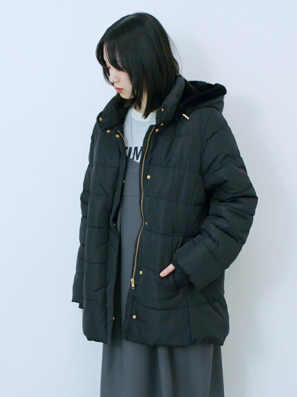 スタイルアップパデットコート（ブラック/ライトベージュ/カーキ）｜Samansa Mos2 blue（サマンサモスモス ブルー）通販