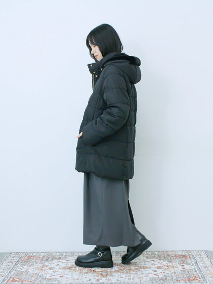 スタイルアップパデットコート（ブラック/ライトベージュ/カーキ）｜Samansa Mos2 blue（サマンサモスモス ブルー）通販